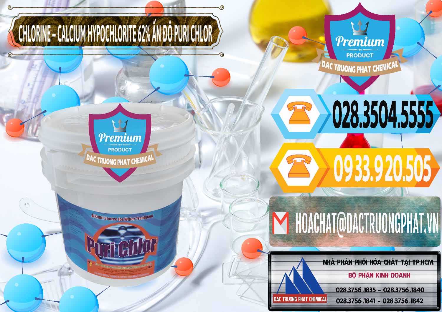 Nơi chuyên nhập khẩu và bán Chlorine – Clorin 62% Puri Chlo Ấn Độ India - 0052 - Phân phối & kinh doanh hóa chất tại TP.HCM - hoachattayrua.net