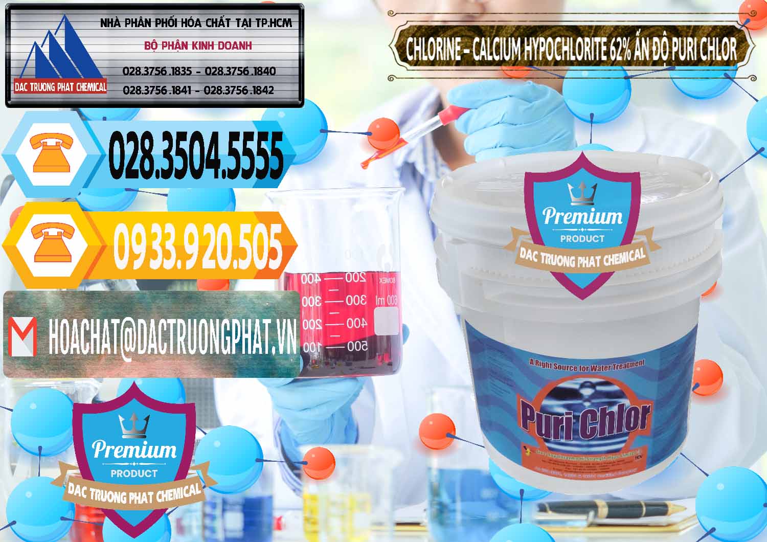 Nơi chuyên phân phối - bán Chlorine – Clorin 62% Puri Chlo Ấn Độ India - 0052 - Công ty chuyên nhập khẩu & phân phối hóa chất tại TP.HCM - hoachattayrua.net