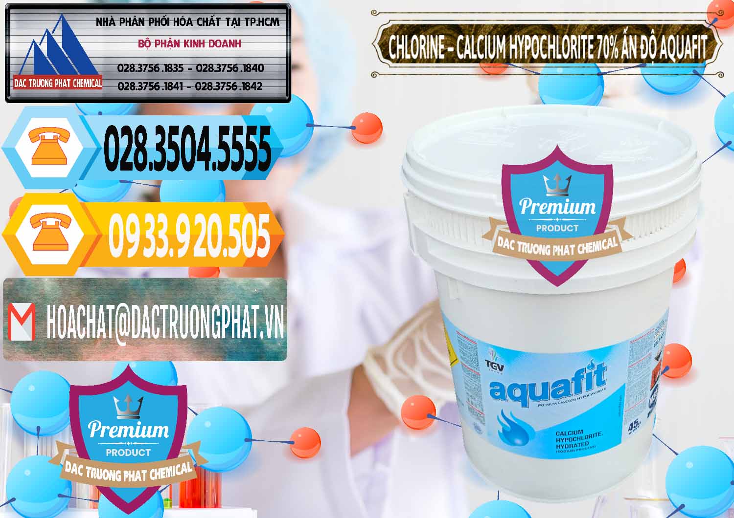 Công ty bán và cung cấp Clorin – Chlorine 70% Aquafit Thùng Cao TGV Ấn Độ India - 0054 - Chuyên nhập khẩu và phân phối hóa chất tại TP.HCM - hoachattayrua.net