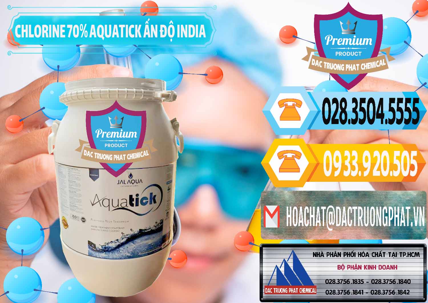 Đơn vị phân phối và bán Chlorine – Clorin 70% Aquatick Jal Aqua Ấn Độ India - 0215 - Công ty phân phối & cung cấp hóa chất tại TP.HCM - hoachattayrua.net
