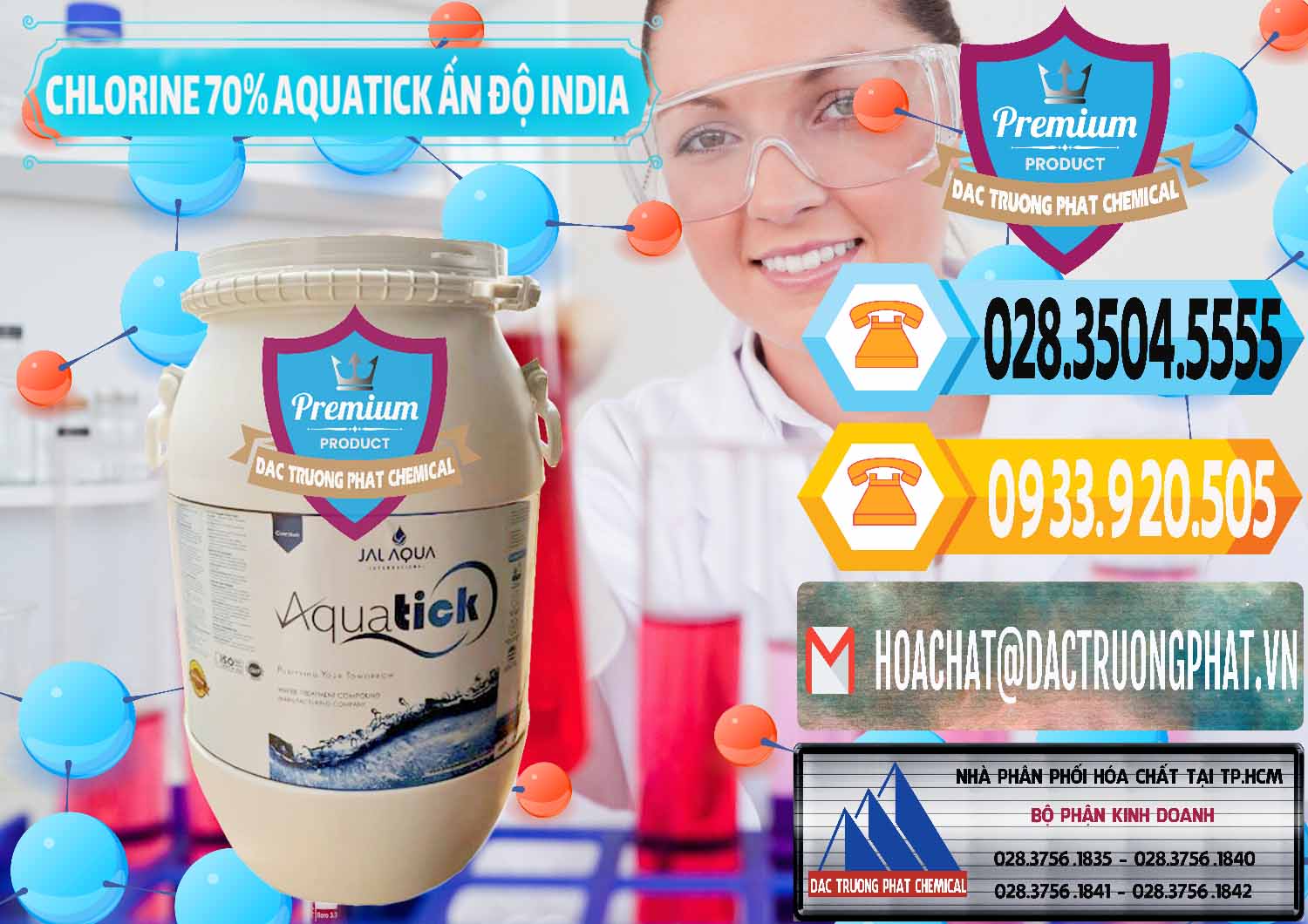Đơn vị bán ( cung cấp ) Chlorine – Clorin 70% Aquatick Jal Aqua Ấn Độ India - 0215 - Cty chuyên nhập khẩu - cung cấp hóa chất tại TP.HCM - hoachattayrua.net