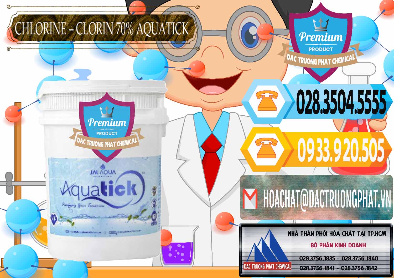 Chuyên kinh doanh - bán Chlorine – Clorin 70% Aquatick Thùng Cao Jal Aqua Ấn Độ India - 0237 - Nơi cung cấp và nhập khẩu hóa chất tại TP.HCM - hoachattayrua.net