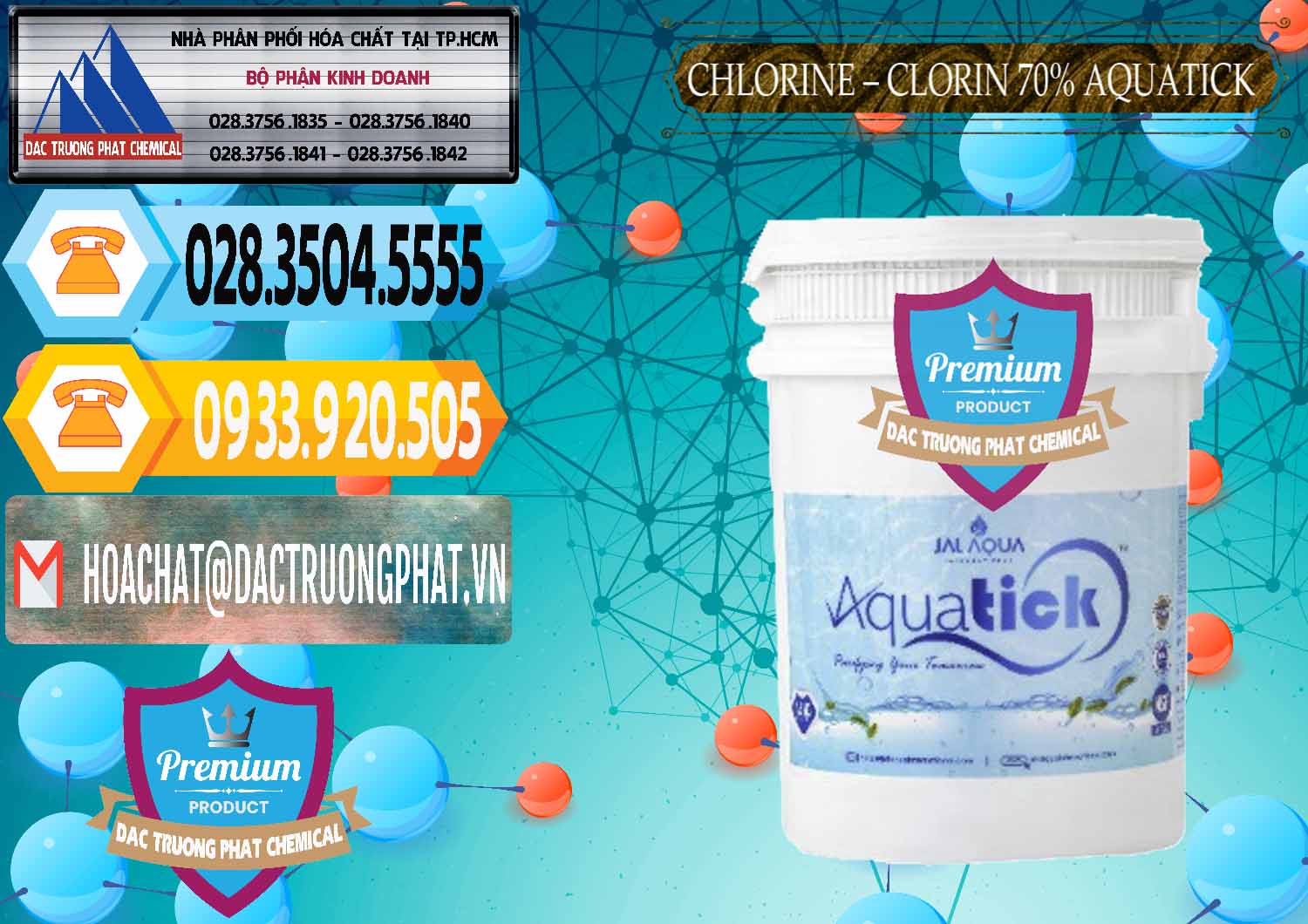 Bán - cung cấp Chlorine – Clorin 70% Aquatick Thùng Cao Jal Aqua Ấn Độ India - 0237 - Cung cấp và nhập khẩu hóa chất tại TP.HCM - hoachattayrua.net