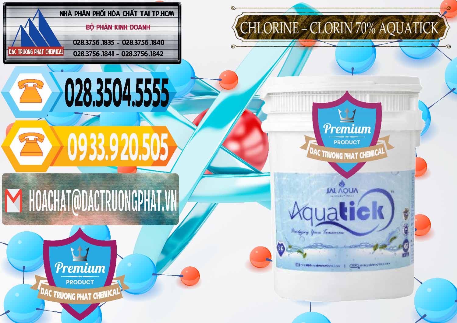 Cung ứng ( bán ) Chlorine – Clorin 70% Aquatick Thùng Cao Jal Aqua Ấn Độ India - 0237 - Nơi chuyên nhập khẩu _ cung cấp hóa chất tại TP.HCM - hoachattayrua.net