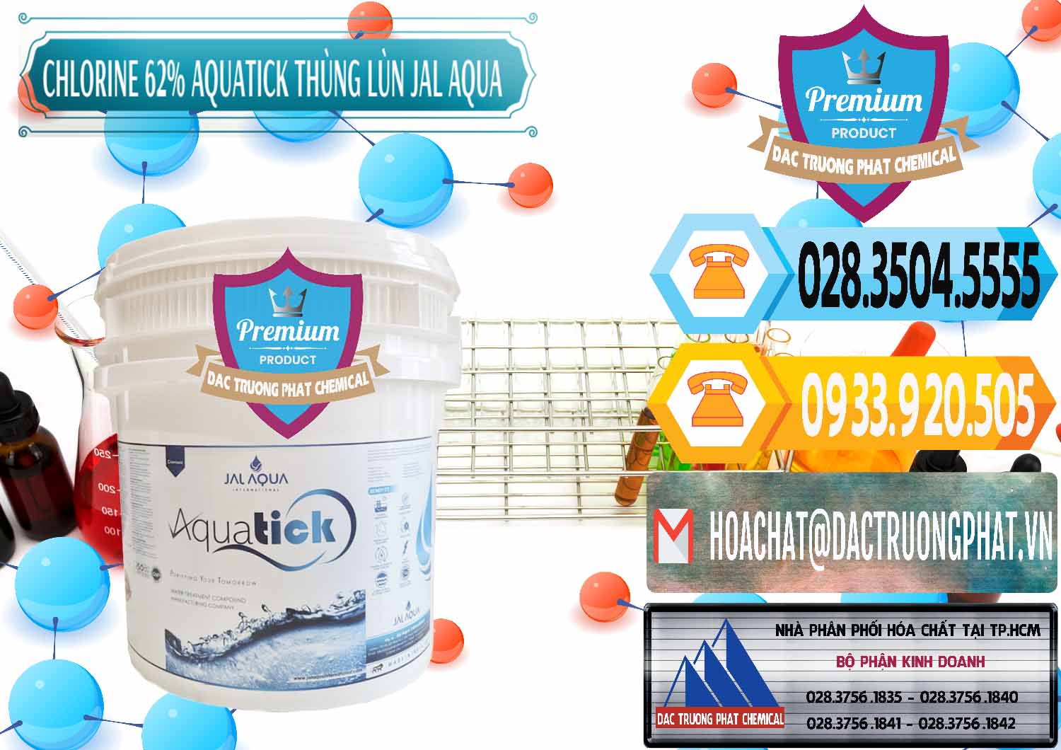 Nhà cung cấp - bán Chlorine – Clorin 62% Aquatick Thùng Lùn Jal Aqua Ấn Độ India - 0238 - Nhà phân phối và cung cấp hóa chất tại TP.HCM - hoachattayrua.net