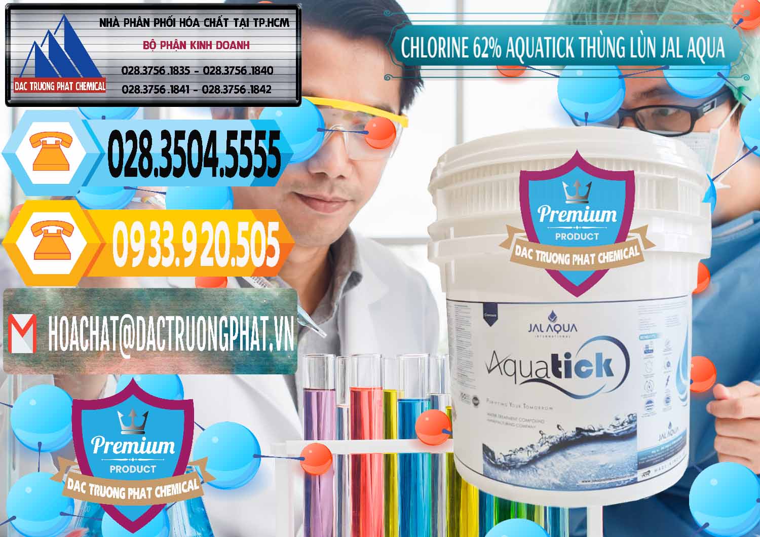 Công ty chuyên cung cấp ( bán ) Chlorine – Clorin 62% Aquatick Thùng Lùn Jal Aqua Ấn Độ India - 0238 - Nơi chuyên nhập khẩu & cung cấp hóa chất tại TP.HCM - hoachattayrua.net