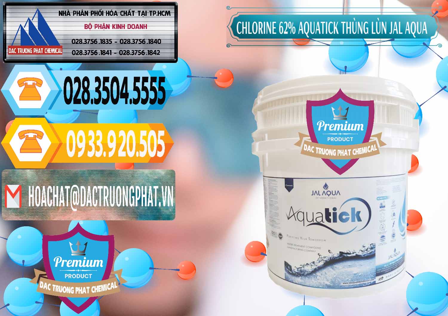 Cty phân phối ( bán ) Chlorine – Clorin 62% Aquatick Thùng Lùn Jal Aqua Ấn Độ India - 0238 - Nơi chuyên phân phối ( kinh doanh ) hóa chất tại TP.HCM - hoachattayrua.net
