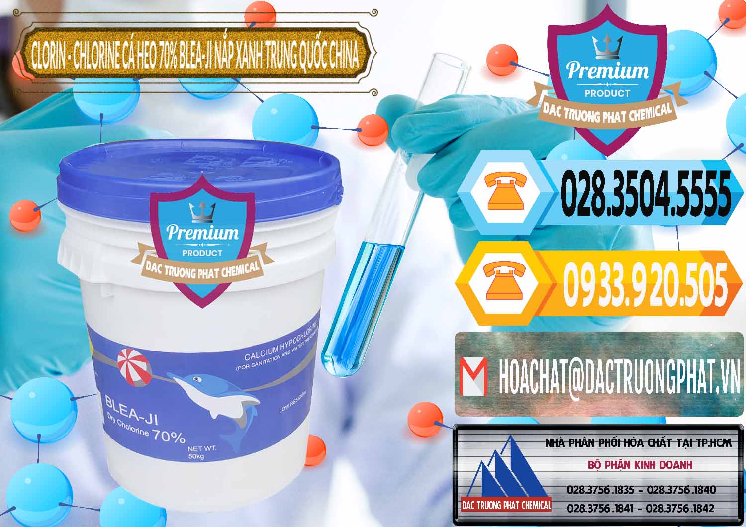 Công ty kinh doanh và bán Clorin - Chlorine Cá Heo 70% Cá Heo Blea-Ji Thùng Tròn Nắp Xanh Trung Quốc China - 0208 - Nơi chuyên phân phối và cung ứng hóa chất tại TP.HCM - hoachattayrua.net