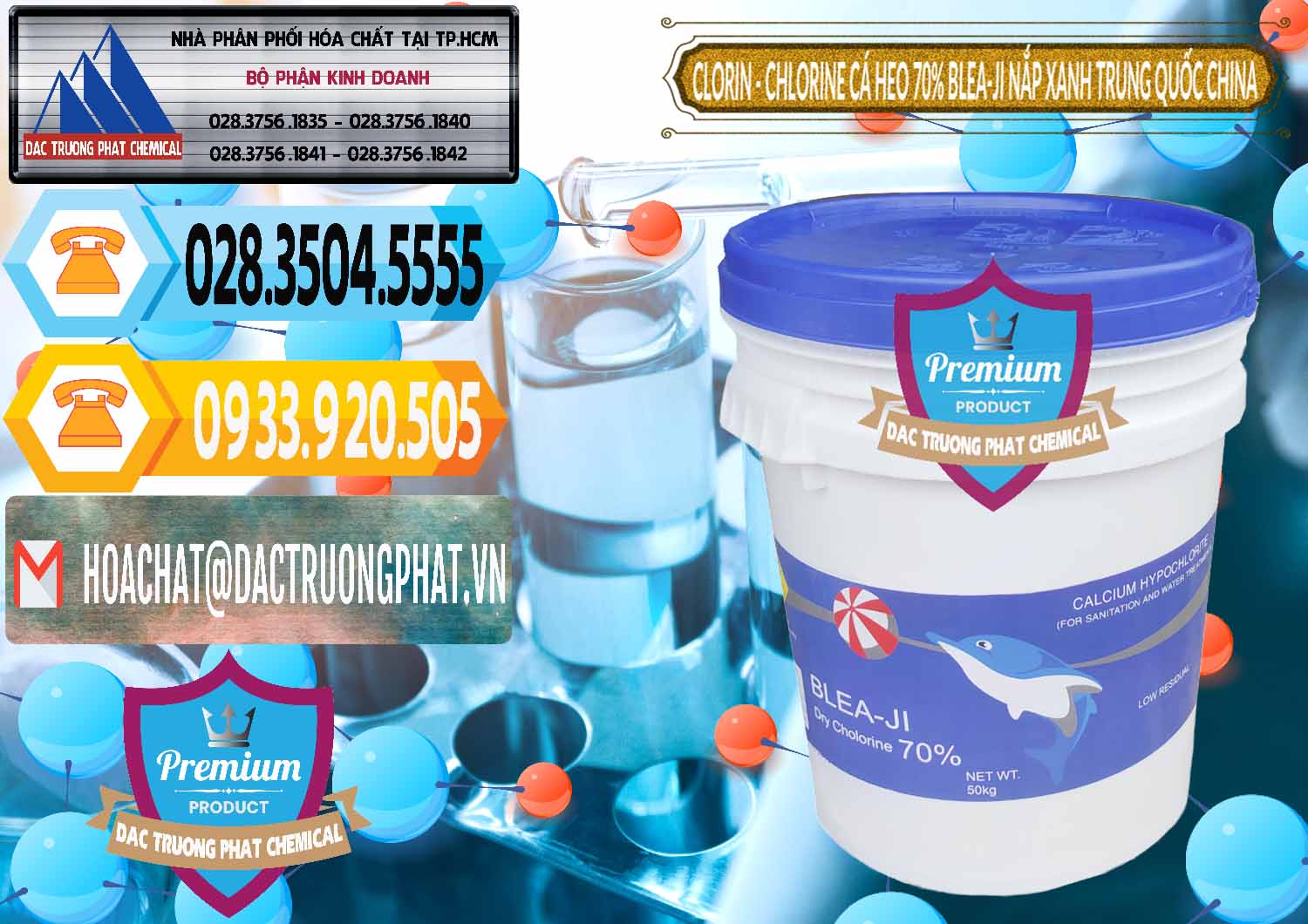 Công ty phân phối và bán Clorin - Chlorine Cá Heo 70% Cá Heo Blea-Ji Thùng Tròn Nắp Xanh Trung Quốc China - 0208 - Cung cấp - phân phối hóa chất tại TP.HCM - hoachattayrua.net