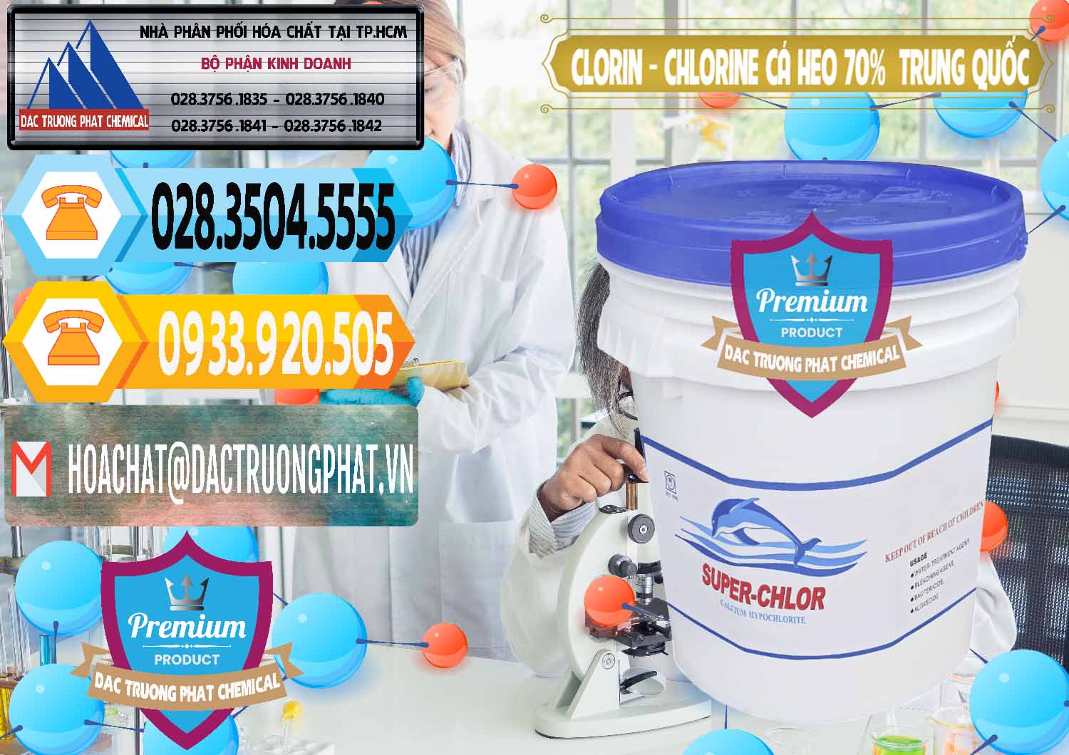 Cty kinh doanh ( bán ) Clorin - Chlorine Cá Heo 70% Super Chlor Nắp Xanh Trung Quốc China - 0209 - Công ty cung cấp - nhập khẩu hóa chất tại TP.HCM - hoachattayrua.net