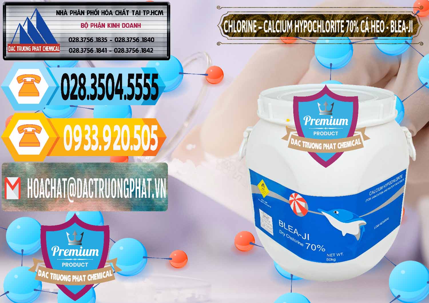 Nơi chuyên nhập khẩu & bán Clorin - Chlorine Cá Heo 70% Blea-Ji Trung Quốc China - 0056 - Công ty phân phối & cung cấp hóa chất tại TP.HCM - hoachattayrua.net