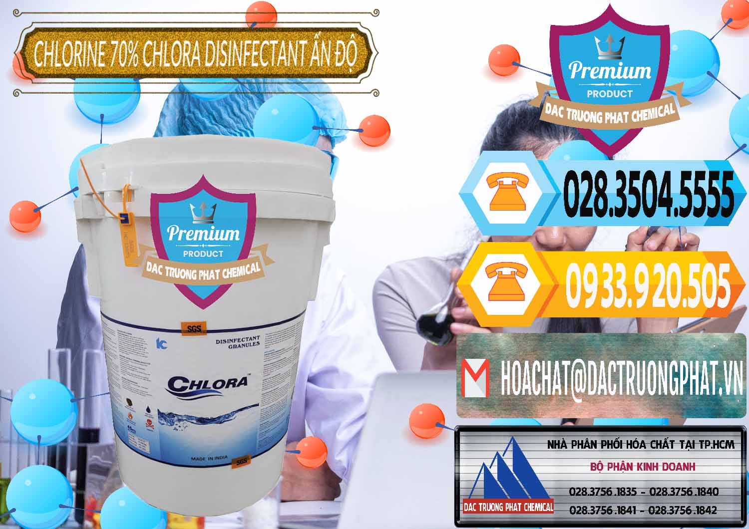 Nơi chuyên phân phối _ bán Chlorine – Clorin 70% Chlora Disinfectant Ấn Độ India - 0213 - Nơi bán _ phân phối hóa chất tại TP.HCM - hoachattayrua.net