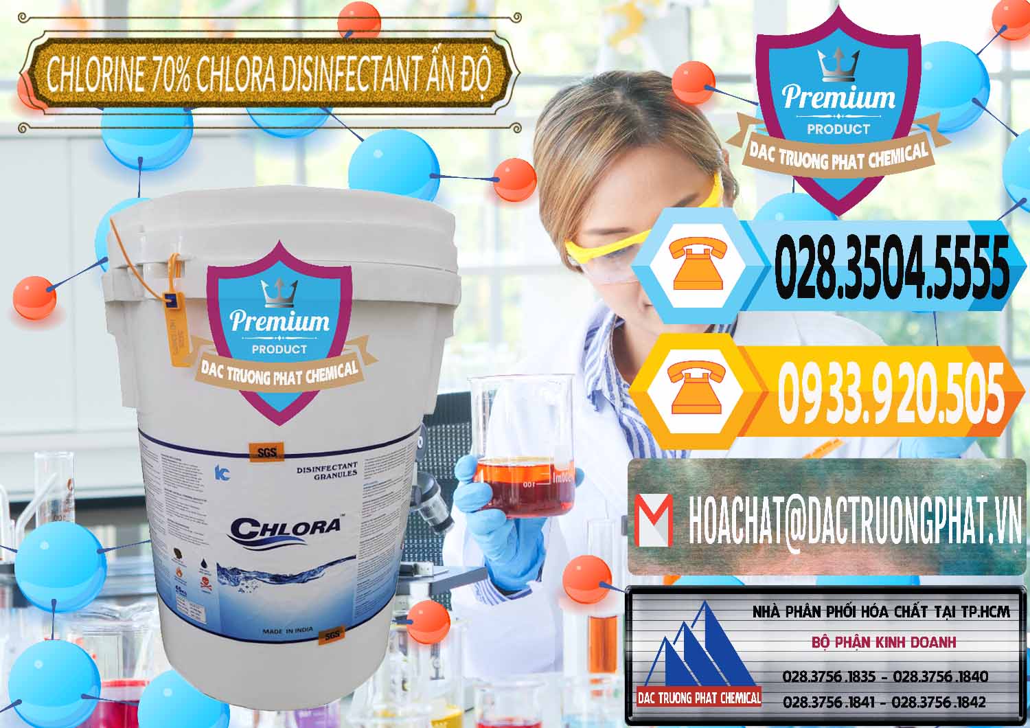 Bán Chlorine – Clorin 70% Chlora Disinfectant Ấn Độ India - 0213 - Nơi chuyên phân phối và kinh doanh hóa chất tại TP.HCM - hoachattayrua.net