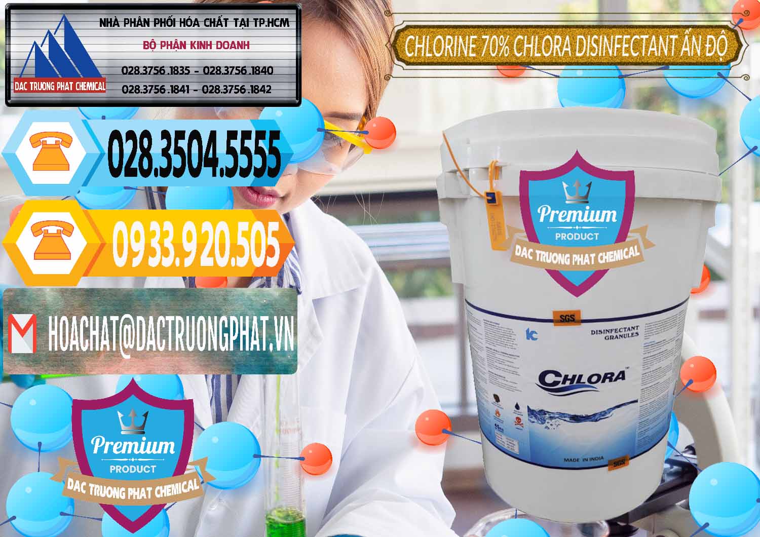 Cty chuyên phân phối và bán Chlorine – Clorin 70% Chlora Disinfectant Ấn Độ India - 0213 - Đơn vị nhập khẩu _ cung cấp hóa chất tại TP.HCM - hoachattayrua.net