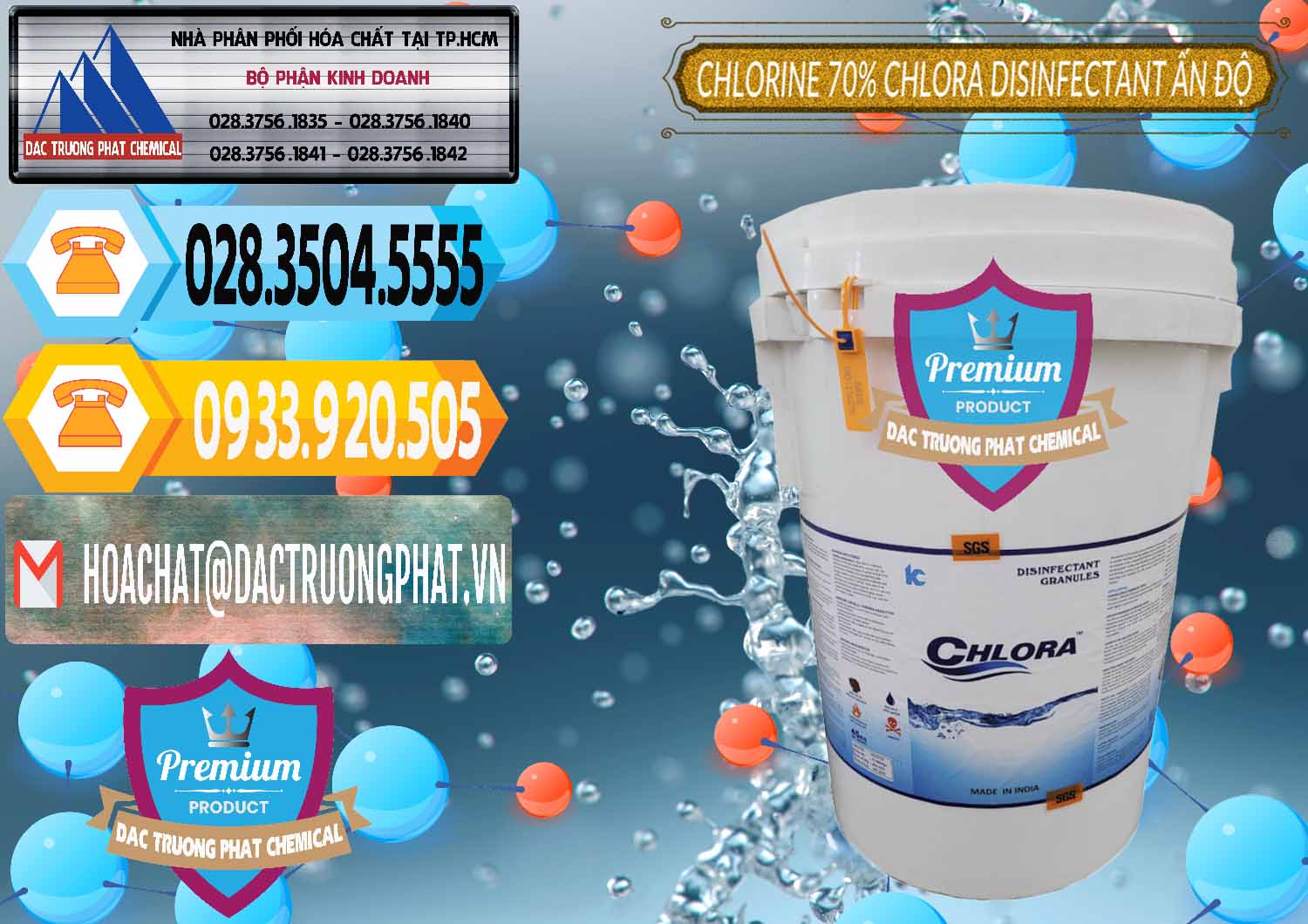 Công ty chuyên phân phối - bán Chlorine – Clorin 70% Chlora Disinfectant Ấn Độ India - 0213 - Cty phân phối _ kinh doanh hóa chất tại TP.HCM - hoachattayrua.net