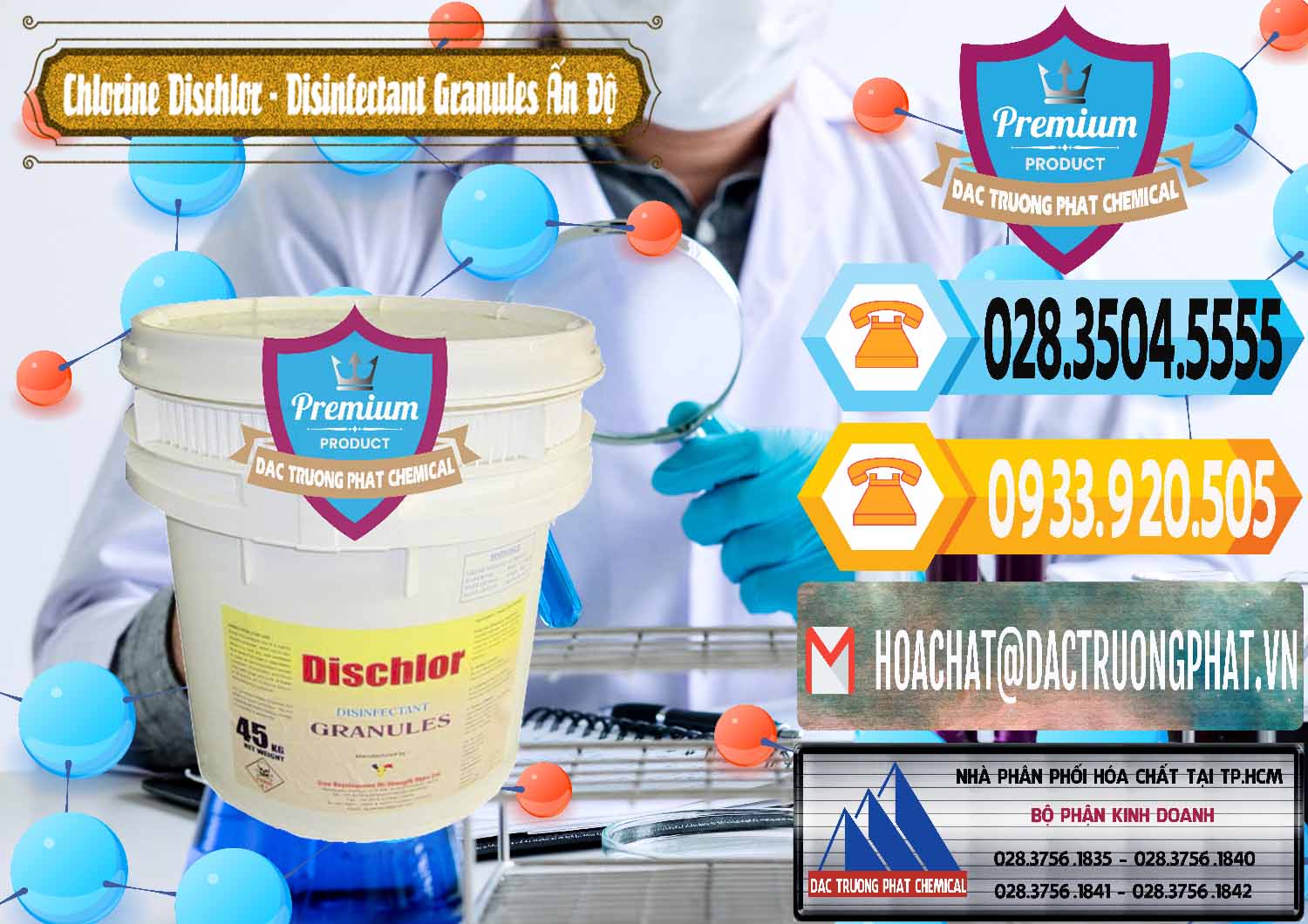Bán _ cung cấp Chlorine – Clorin 70% Dischlor - Disinfectant Granules Ấn Độ India - 0248 - Nơi phân phối & kinh doanh hóa chất tại TP.HCM - hoachattayrua.net