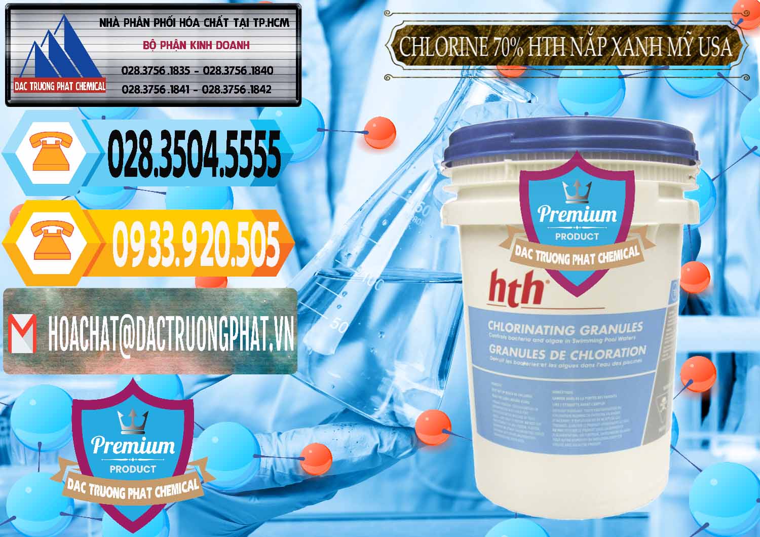 Công ty cung ứng - bán Clorin – Chlorine 70% HTH Nắp Xanh Mỹ Usa - 0245 - Chuyên nhập khẩu _ cung cấp hóa chất tại TP.HCM - hoachattayrua.net