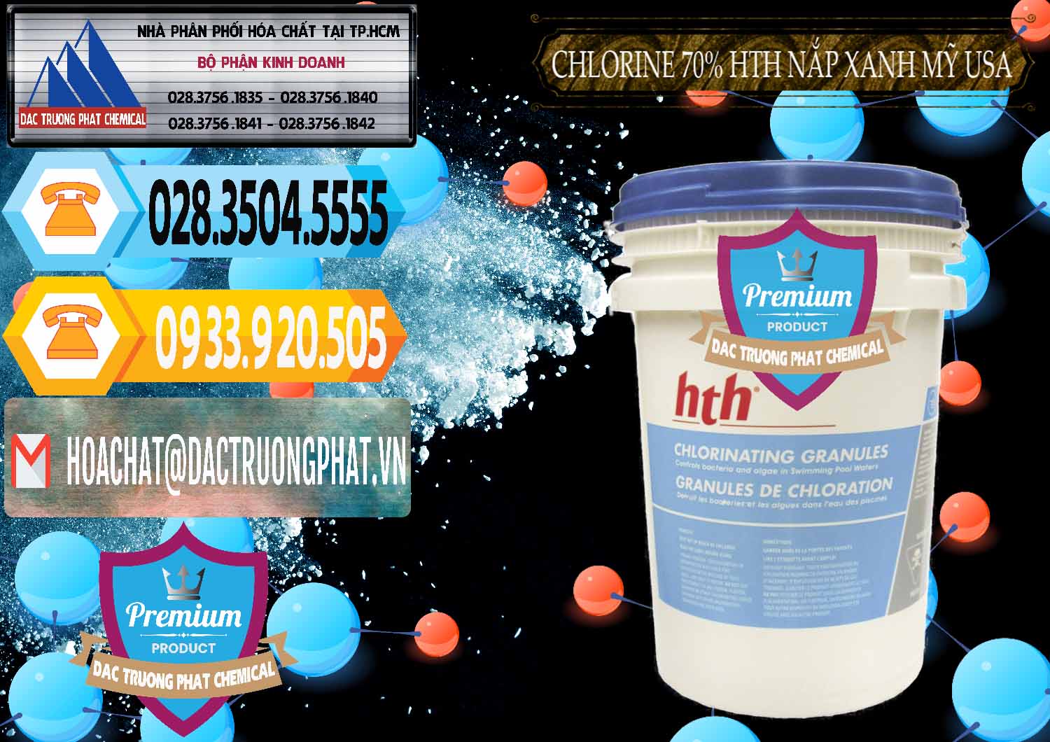 Cty chuyên cung cấp _ bán Clorin – Chlorine 70% HTH Nắp Xanh Mỹ Usa - 0245 - Bán _ cung cấp hóa chất tại TP.HCM - hoachattayrua.net