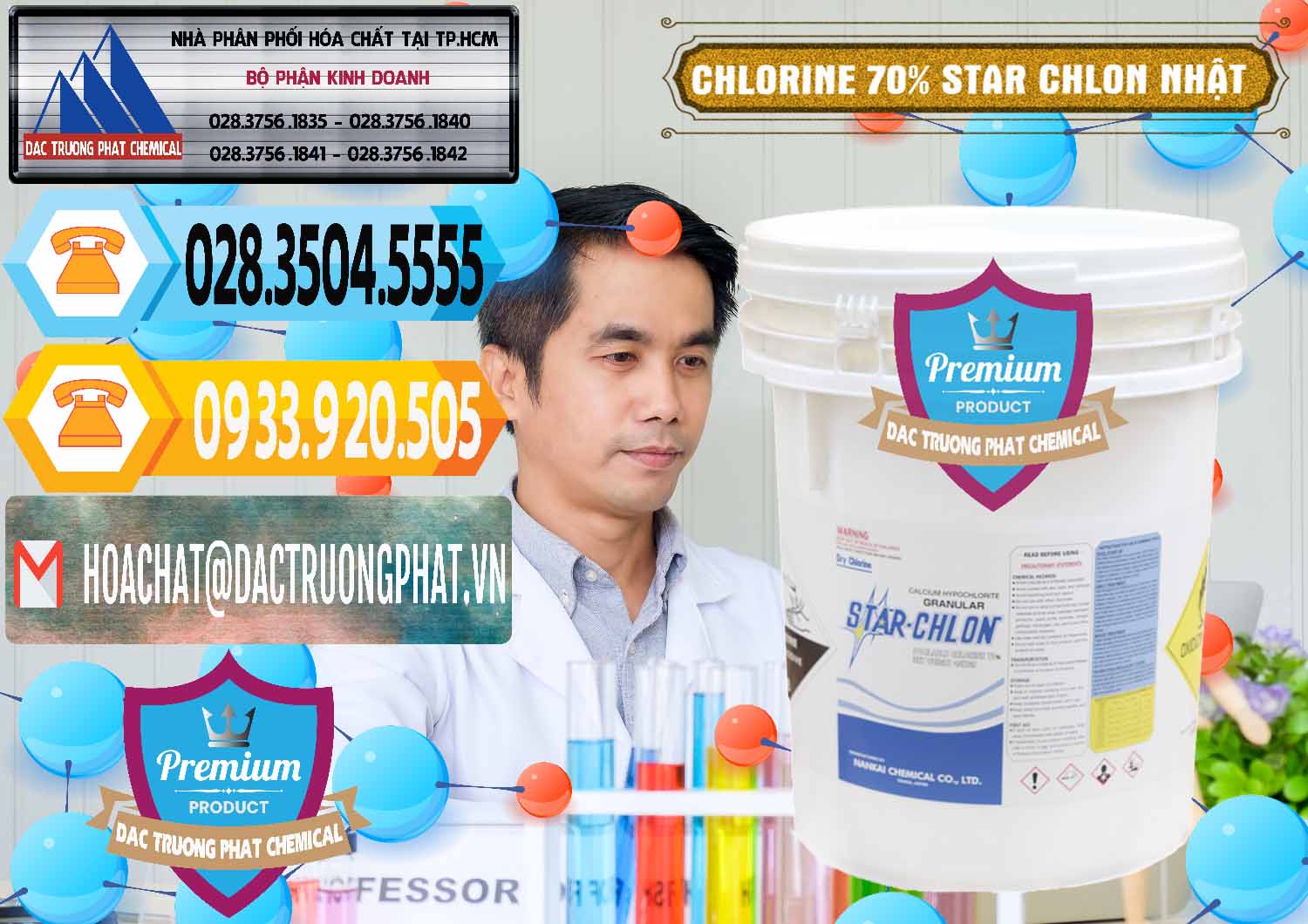 Cty chuyên bán ( phân phối ) Clorin – Chlorine 70% Star Chlon Nhật Bản Japan - 0243 - Cty chuyên kinh doanh ( phân phối ) hóa chất tại TP.HCM - hoachattayrua.net