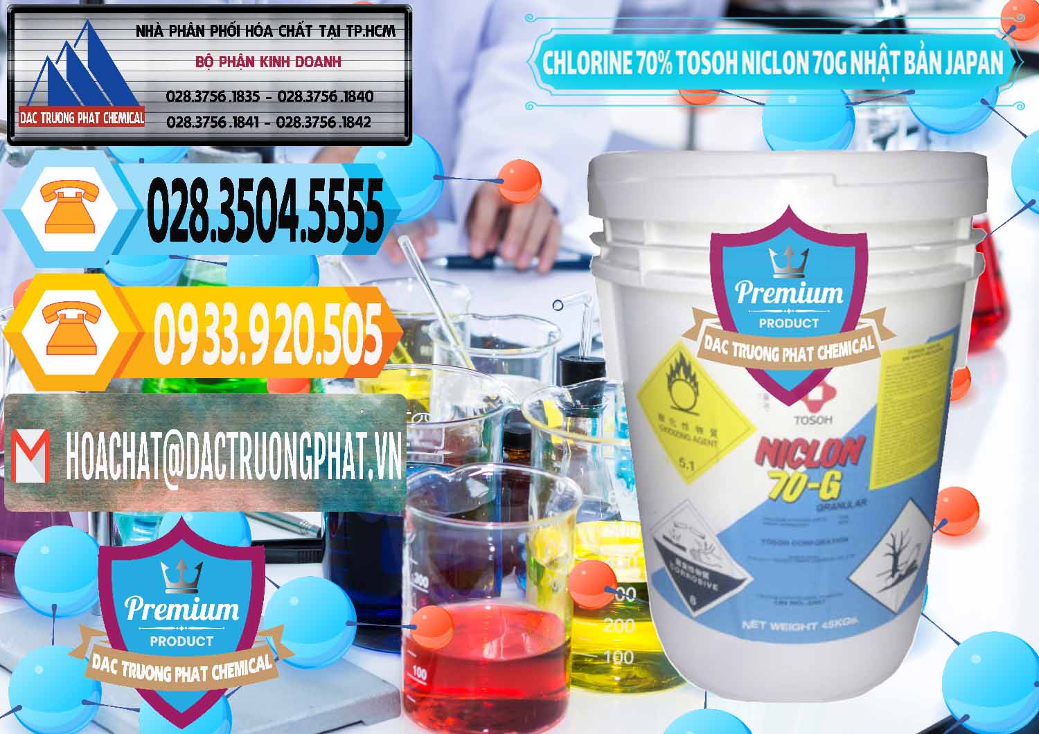 Chuyên bán & phân phối Clorin – Chlorine 70% Tosoh Niclon 70G Nhật Bản Japan - 0242 - Bán & cung cấp hóa chất tại TP.HCM - hoachattayrua.net