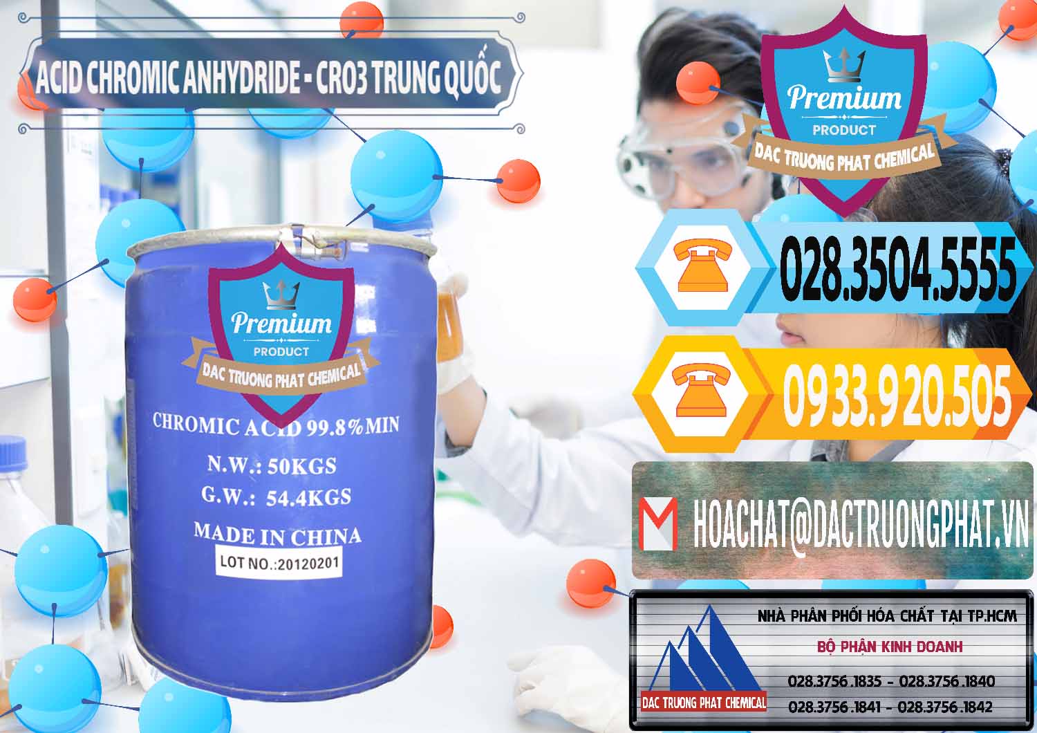Đơn vị chuyên cung ứng ( bán ) Acid Chromic Anhydride - Cromic CRO3 Trung Quốc China - 0007 - Cty chuyên kinh doanh và phân phối hóa chất tại TP.HCM - hoachattayrua.net