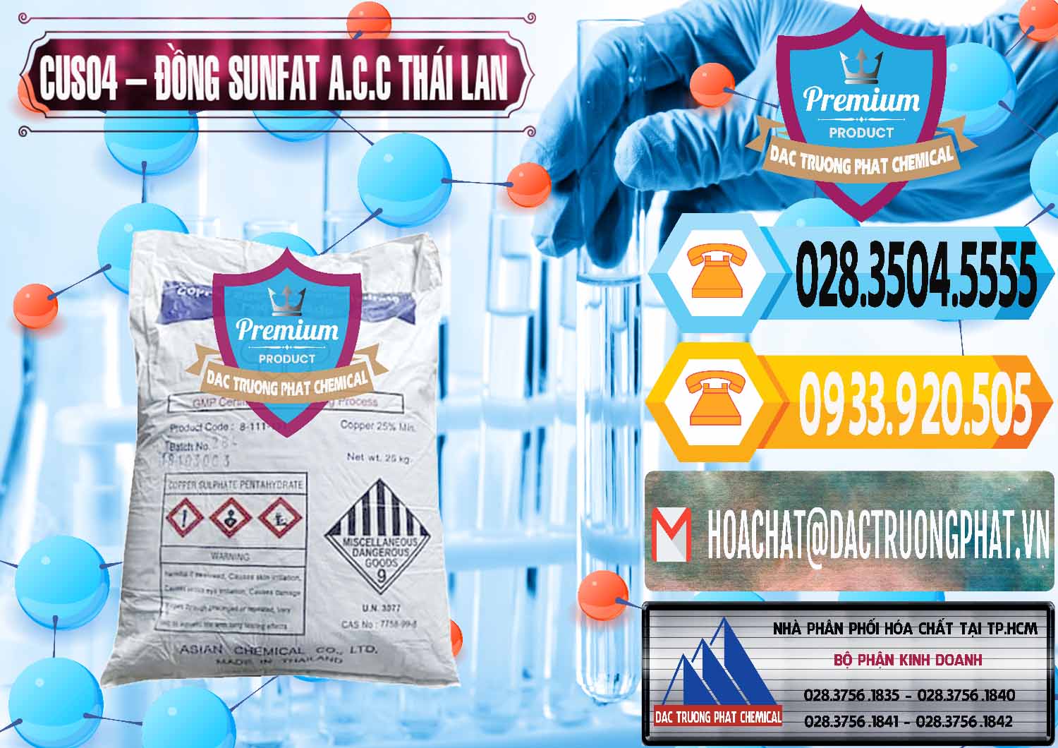 Công ty kinh doanh ( bán ) CuSO4 – Đồng Sunfat A.C.C Thái Lan - 0249 - Nhập khẩu _ phân phối hóa chất tại TP.HCM - hoachattayrua.net