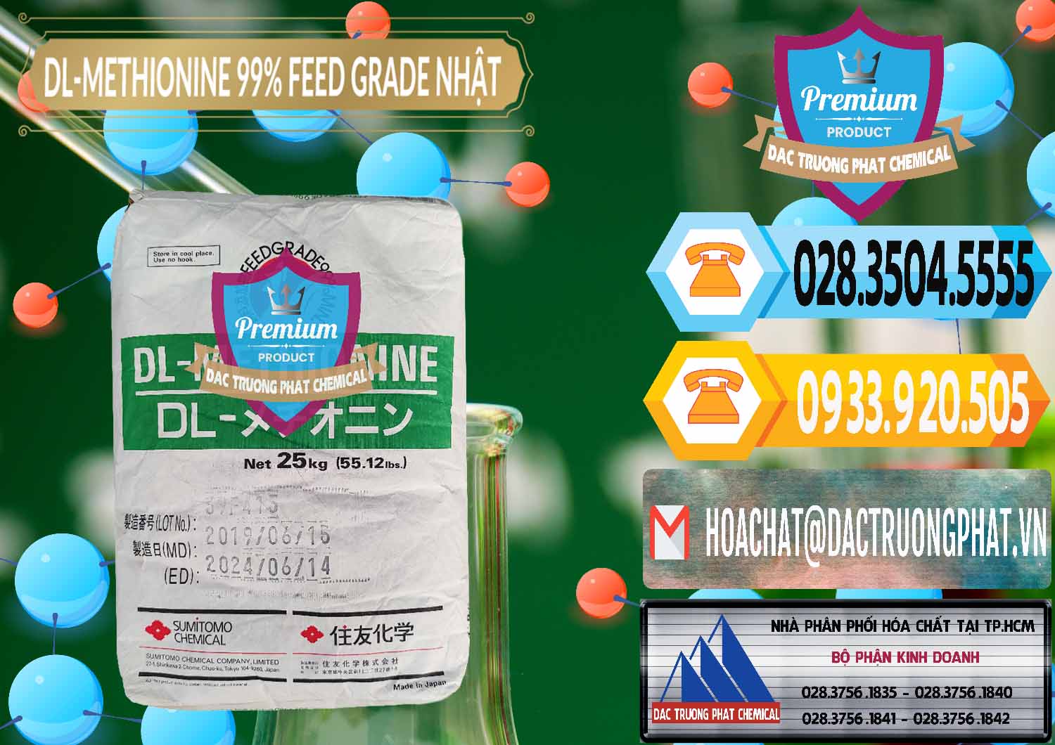 Nơi chuyên nhập khẩu ( bán ) DL-Methionine - C5H11NO2S Feed Grade Sumitomo Nhật Bản Japan - 0313 - Phân phối & cung cấp hóa chất tại TP.HCM - hoachattayrua.net