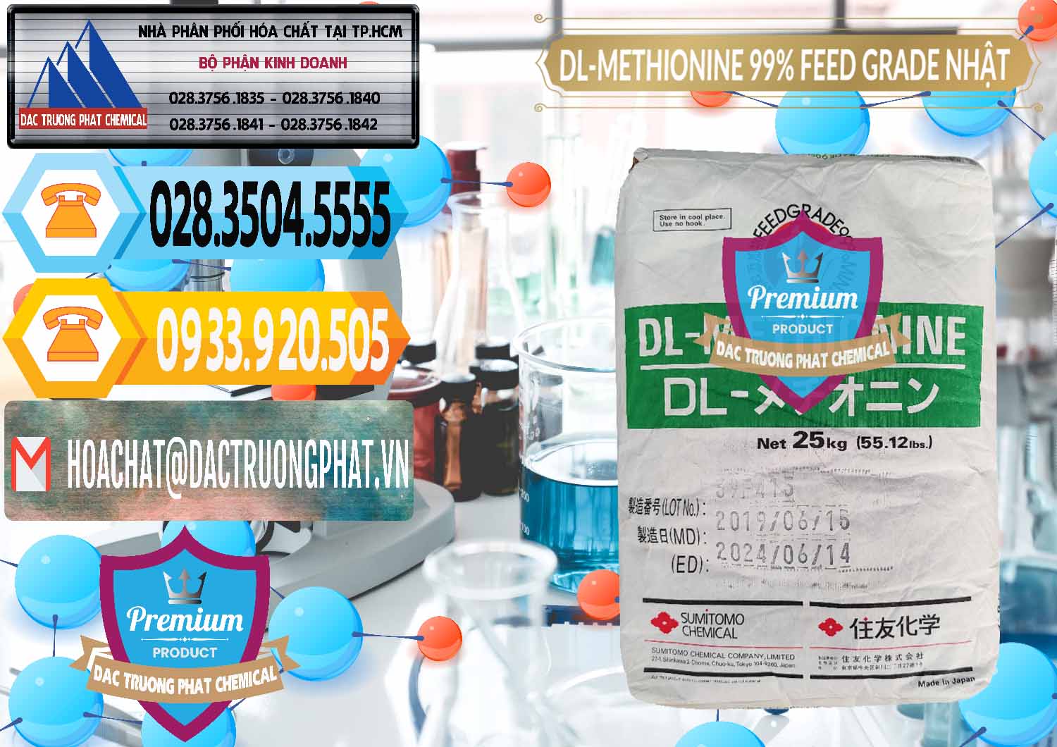 Nhà phân phối - bán DL-Methionine - C5H11NO2S Feed Grade Sumitomo Nhật Bản Japan - 0313 - Chuyên bán - phân phối hóa chất tại TP.HCM - hoachattayrua.net