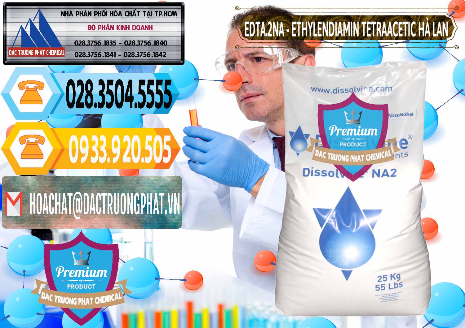 Đơn vị phân phối và bán EDTA.2NA - Ethylendiamin Tetraacetic Dissolvine Hà Lan Netherlands - 0064 - Nhập khẩu và phân phối hóa chất tại TP.HCM - hoachattayrua.net