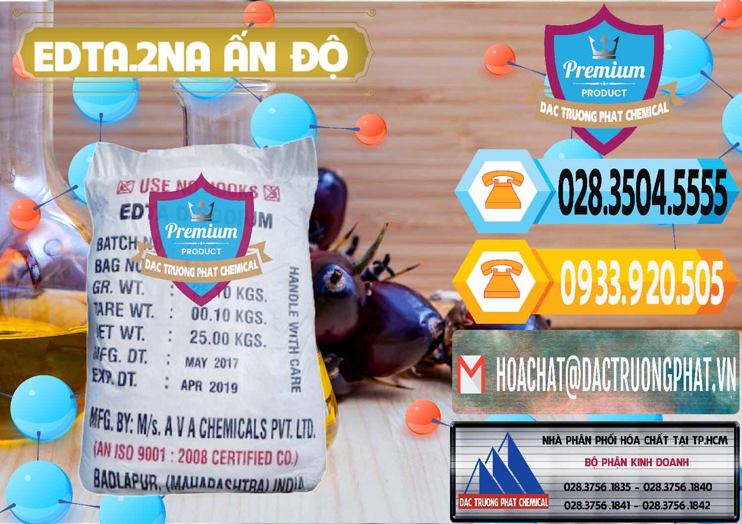 Địa chỉ chuyên bán » phân phối hóa chất Muối Ethylenediaminetetracetic Acid × Edta Na2 Ấn Độ India Nơi kinh doanh và bán EDTA.2NA - Ethylendiamin Tetraacetic Ấn Độ India - 0416 - Đơn vị phân phối - bán hóa chất tại TP.HCM - hoachattayrua.net