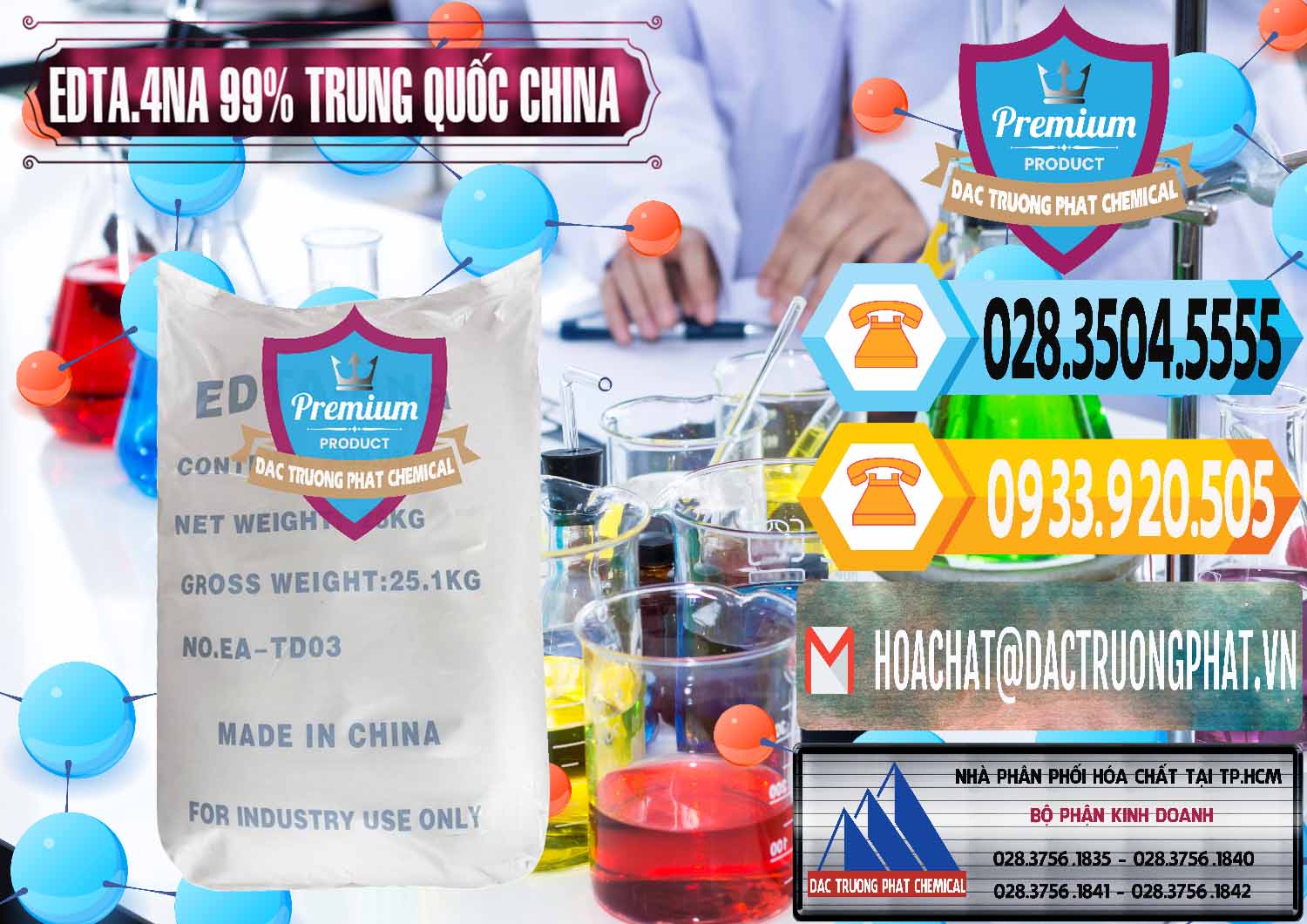 Cty chuyên bán - cung cấp EDTA.4NA - EDTA Muối 99% Trung Quốc China - 0292 - Cty chuyên kinh doanh ( cung cấp ) hóa chất tại TP.HCM - hoachattayrua.net