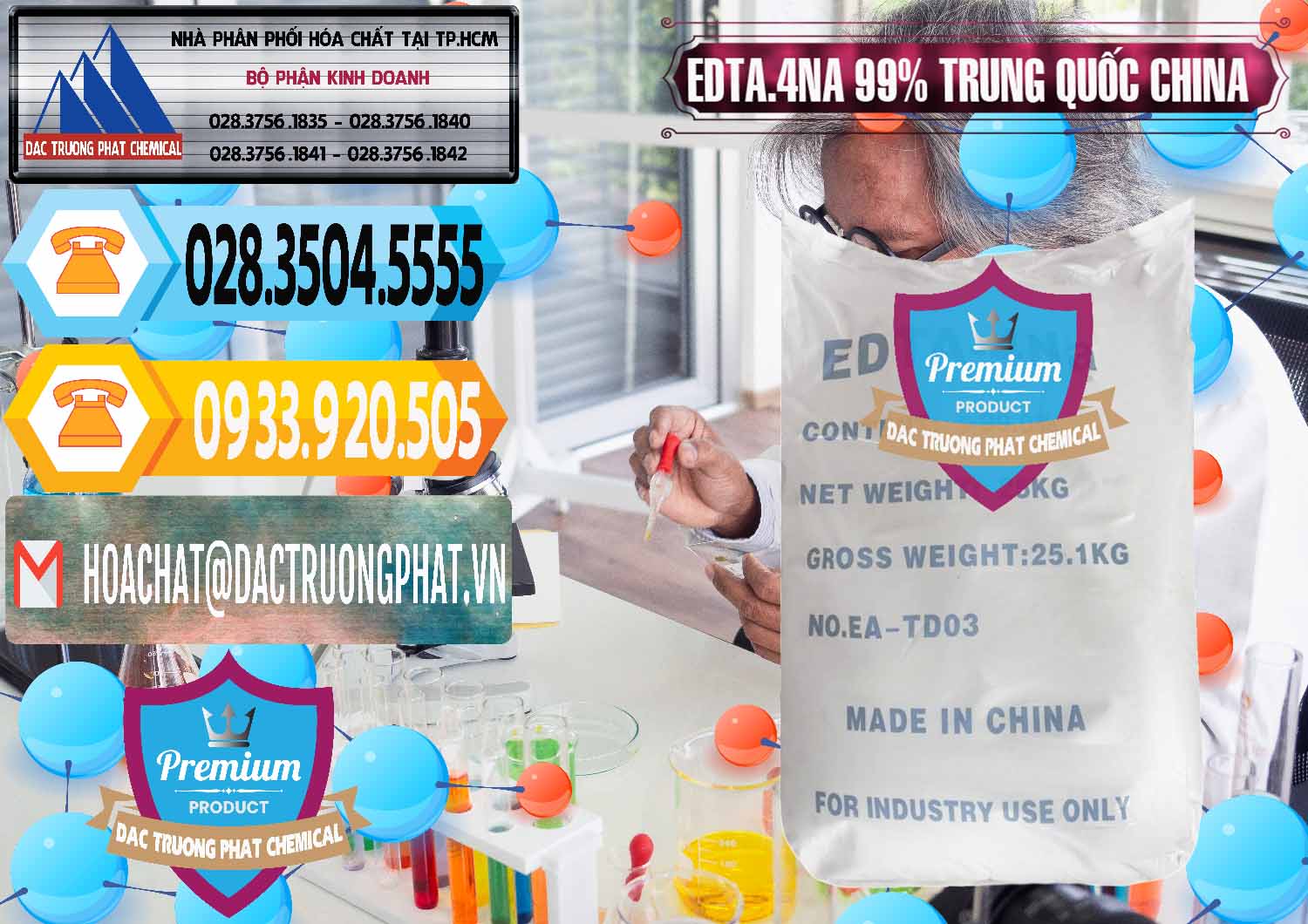 Nhà cung ứng ( bán ) EDTA.4NA - EDTA Muối 99% Trung Quốc China - 0292 - Nơi cung cấp _ kinh doanh hóa chất tại TP.HCM - hoachattayrua.net