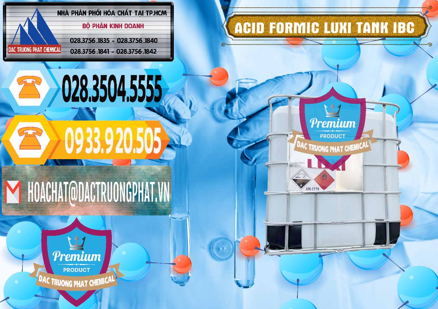 Đơn vị chuyên bán & phân phối Acid Formic - Acid Formic Tank - Bồn IBC Luxi Trung Quốc China - 0400 - Chuyên phân phối và nhập khẩu hóa chất tại TP.HCM - hoachattayrua.net