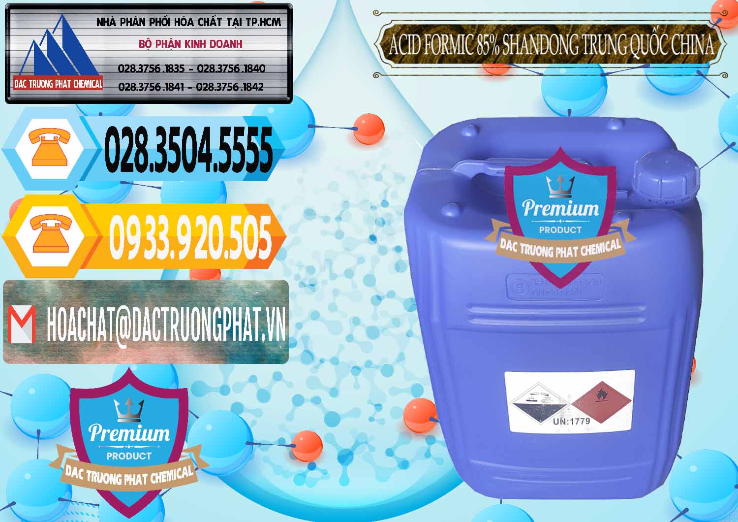 Công ty cung cấp _ bán Acid Formic - Axit Formic 85% Shandong Trung Quốc China - 0235 - Đơn vị chuyên nhập khẩu và phân phối hóa chất tại TP.HCM - hoachattayrua.net