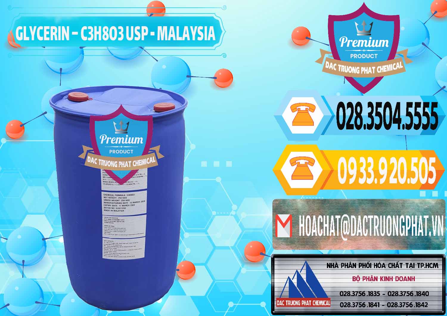 Nơi kinh doanh & bán Glycerin – C3H8O3 USP Malaysia - 0233 - Chuyên cung cấp _ phân phối hóa chất tại TP.HCM - hoachattayrua.net