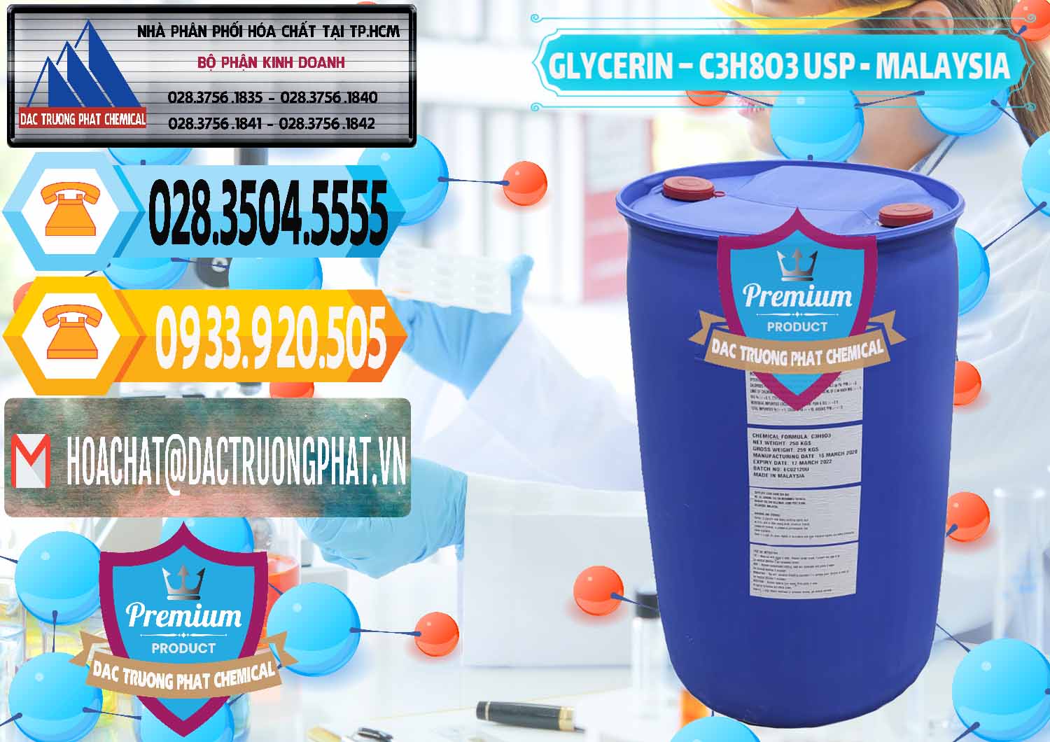 Công ty chuyên phân phối _ bán Glycerin – C3H8O3 USP Malaysia - 0233 - Cty chuyên phân phối & nhập khẩu hóa chất tại TP.HCM - hoachattayrua.net