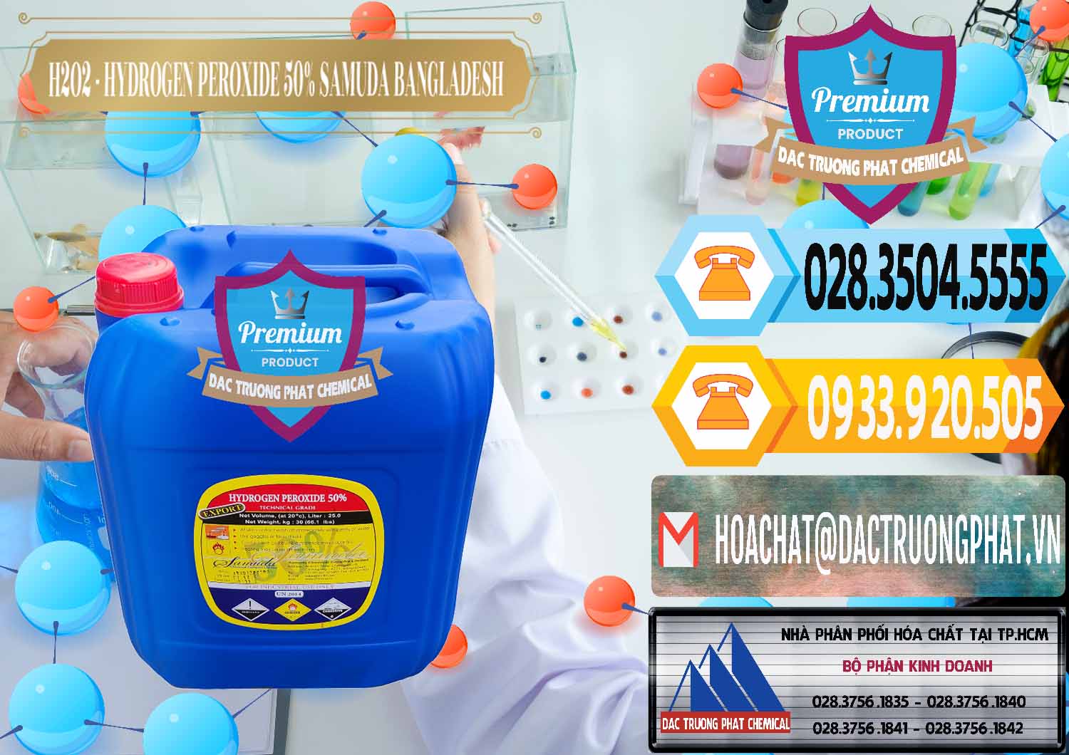 Địa chỉ cung cấp » bán Hóa chất Hydrogen Dioxide Dạng Nước / Oxy Già Samuda Bangladesh Đơn vị cung ứng và bán H2O2 - Hydrogen Peroxide 50% Samuda Bangladesh - 0077 - Nơi chuyên nhập khẩu ( phân phối ) hóa chất tại TP.HCM - hoachattayrua.net
