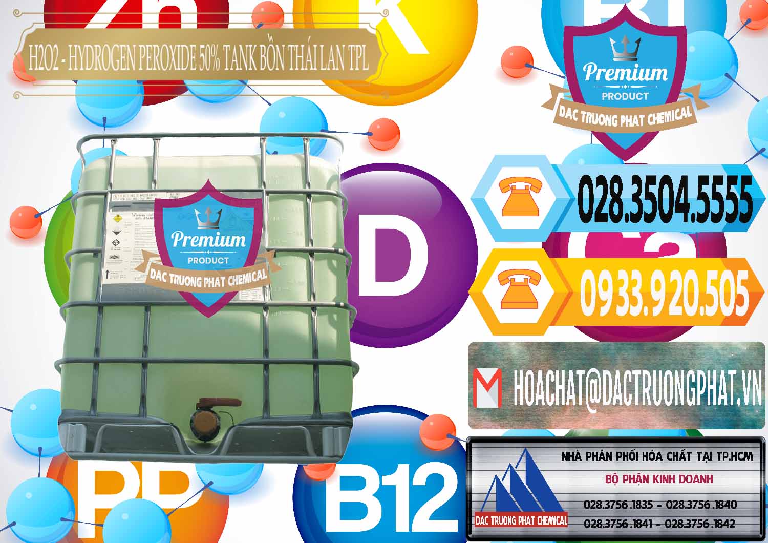 Công ty phân phối và bán hóa chất Liquid Hydrogen Dioxide × H2O2 50% Tank IBC Bồn Thái Lan TPL Công ty chuyên nhập khẩu _ bán H2O2 - Hydrogen Peroxide 50% Tank IBC Bồn Thái Lan TPL - 0073 - Nhà phân phối _ nhập khẩu hóa chất tại TP.HCM - hoachattayrua.net