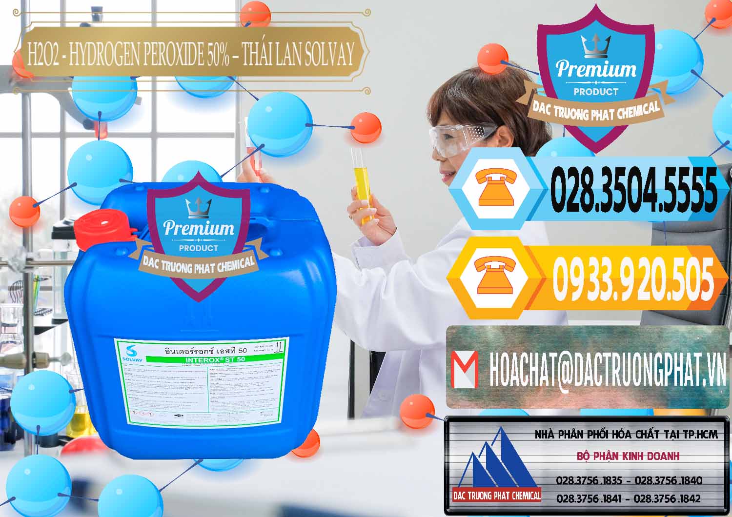 Nơi cung cấp - bán H2O2 - Hydrogen Peroxide 50% Thái Lan Solvay - 0068 - Đơn vị nhập khẩu - phân phối hóa chất tại TP.HCM - hoachattayrua.net