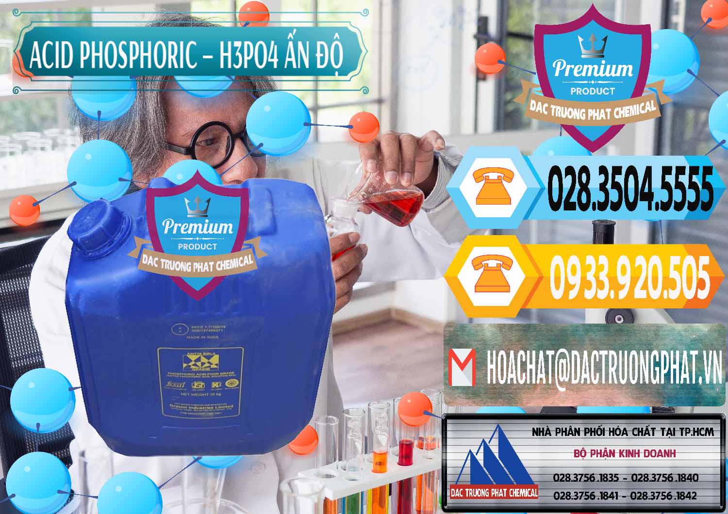 Đơn vị chuyên nhập khẩu & bán Axit Phosphoric H3PO4 85% Ấn Độ - 0350 - Nơi chuyên bán ( phân phối ) hóa chất tại TP.HCM - hoachattayrua.net
