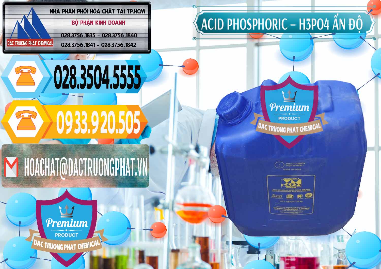 Chuyên cung cấp và bán Axit Phosphoric H3PO4 85% Ấn Độ - 0350 - Cty chuyên nhập khẩu và cung cấp hóa chất tại TP.HCM - hoachattayrua.net