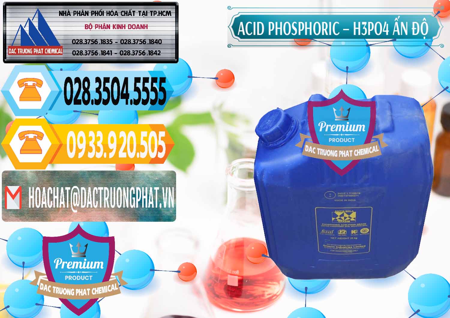 Cty cung cấp - bán Axit Phosphoric H3PO4 85% Ấn Độ - 0350 - Công ty chuyên nhập khẩu - phân phối hóa chất tại TP.HCM - hoachattayrua.net