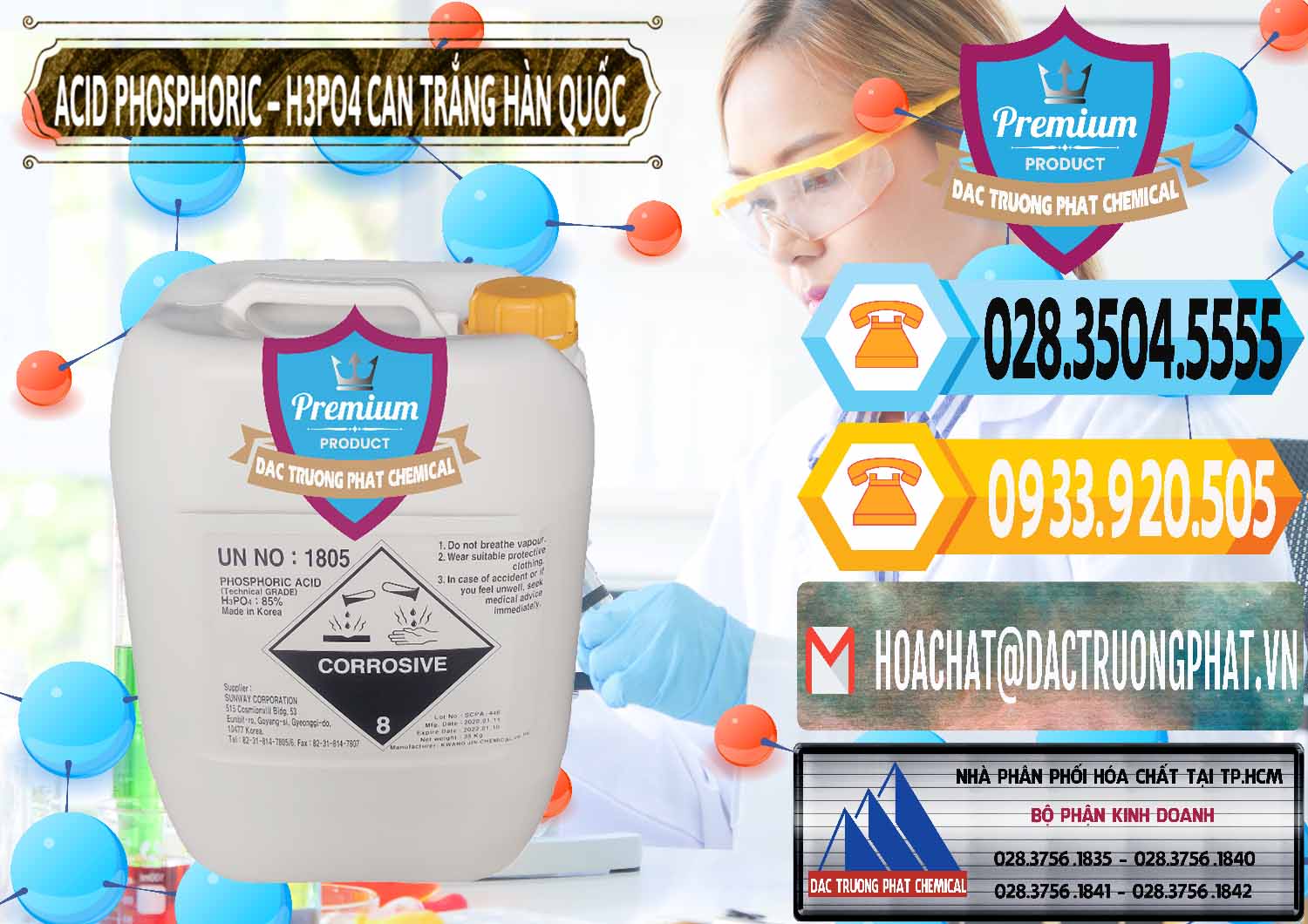 Công ty chuyên bán _ phân phối Acid Phosphoric - Axit Phosphoric H3PO4 Can Trắng Hàn Quốc Korea - 0017 - Đơn vị phân phối & bán hóa chất tại TP.HCM - hoachattayrua.net