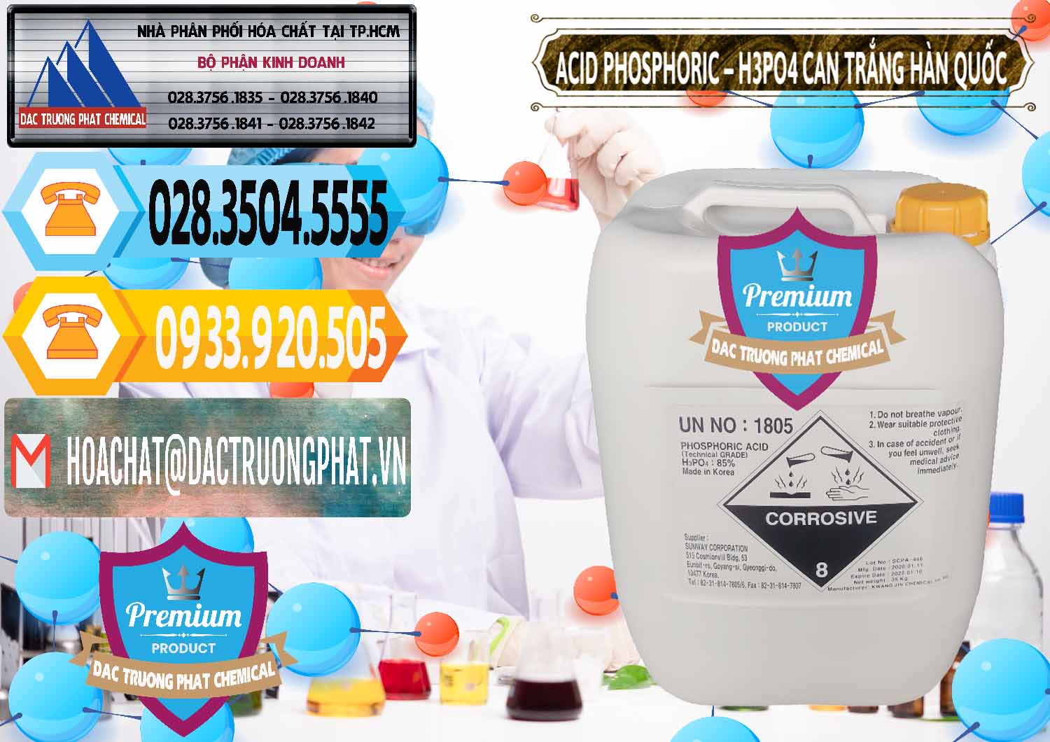 Nơi cung cấp và bán Acid Phosphoric - Axit Phosphoric H3PO4 Can Trắng Hàn Quốc Korea - 0017 - Nhà cung cấp - nhập khẩu hóa chất tại TP.HCM - hoachattayrua.net