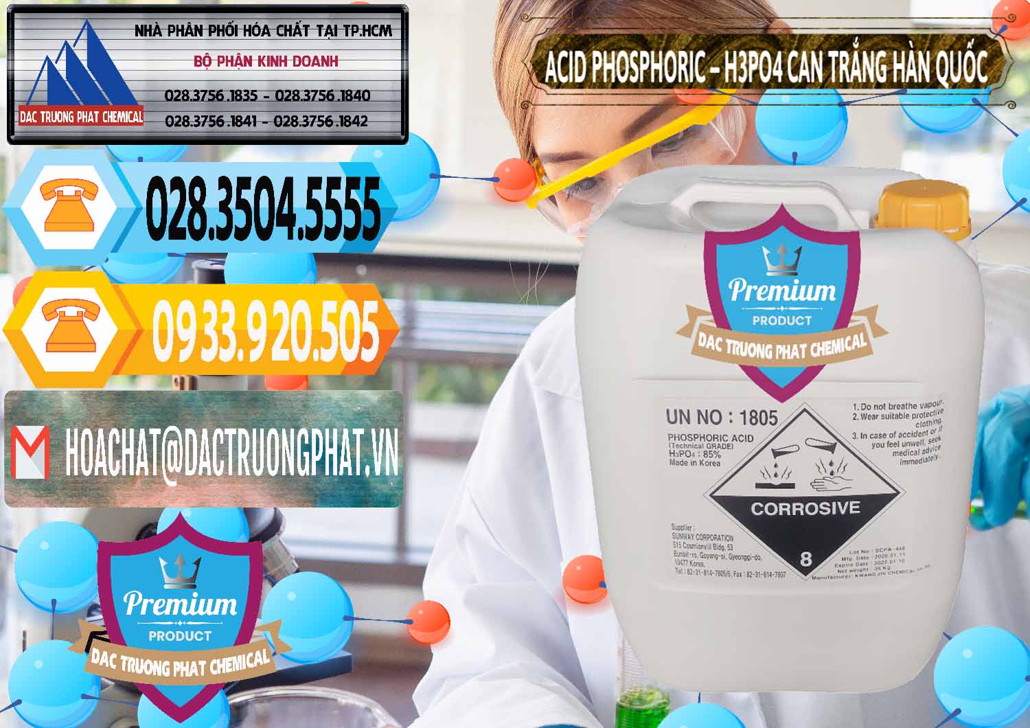 Đơn vị chuyên bán - cung ứng Acid Phosphoric - Axit Phosphoric H3PO4 Can Trắng Hàn Quốc Korea - 0017 - Công ty phân phối & cung cấp hóa chất tại TP.HCM - hoachattayrua.net