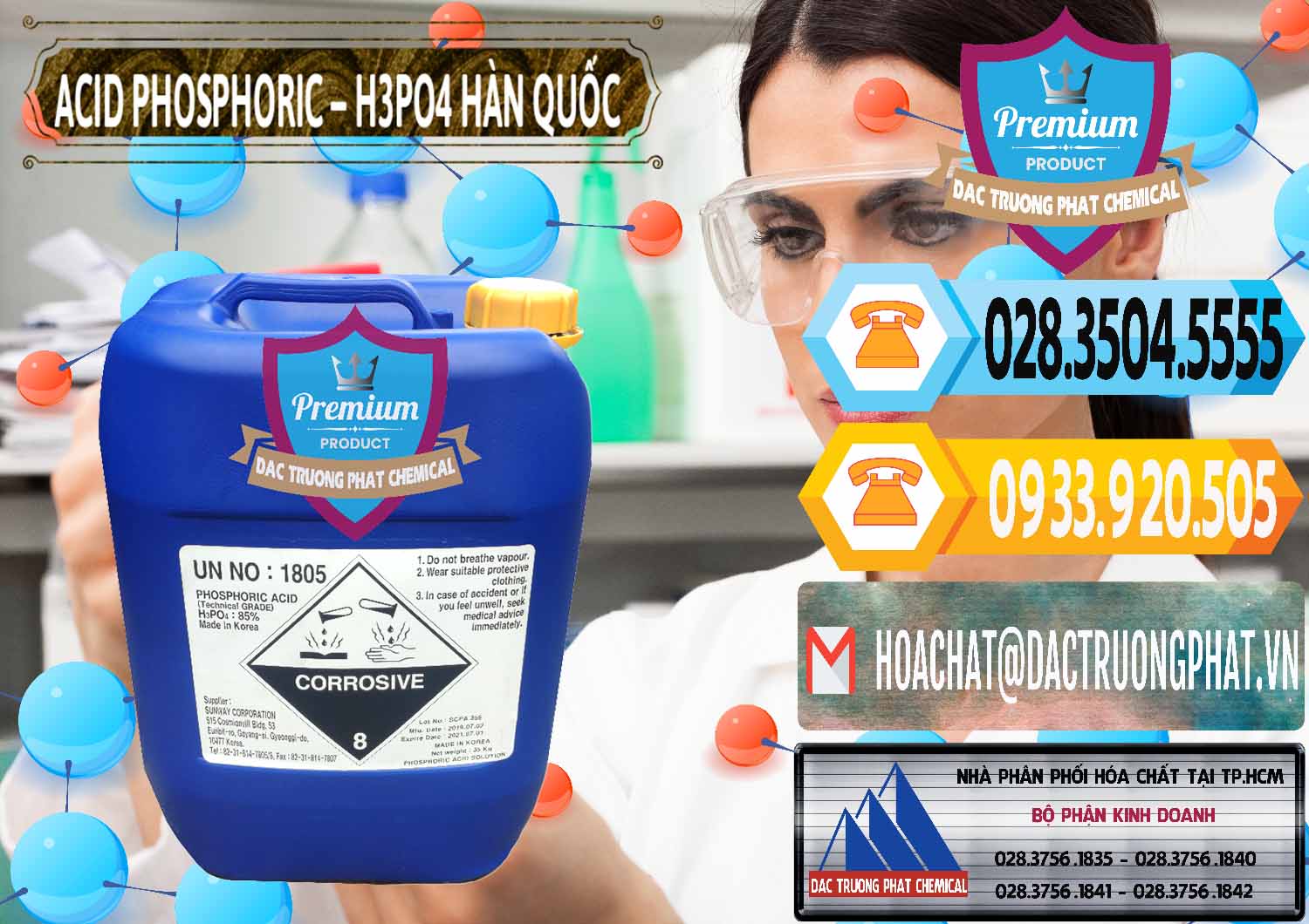 Công ty bán _ cung cấp Acid Phosphoric – H3PO4 85% Can Xanh Hàn Quốc Korea - 0016 - Đơn vị cung ứng và phân phối hóa chất tại TP.HCM - hoachattayrua.net