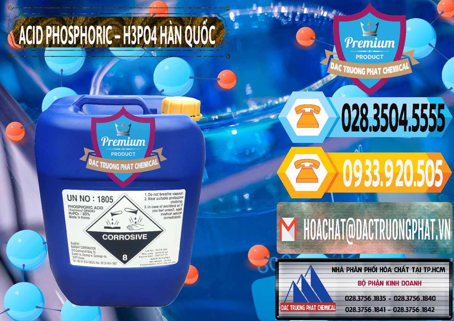 Công ty cung cấp & bán Acid Phosphoric – H3PO4 85% Can Xanh Hàn Quốc Korea - 0016 - Công ty bán ( cung cấp ) hóa chất tại TP.HCM - hoachattayrua.net