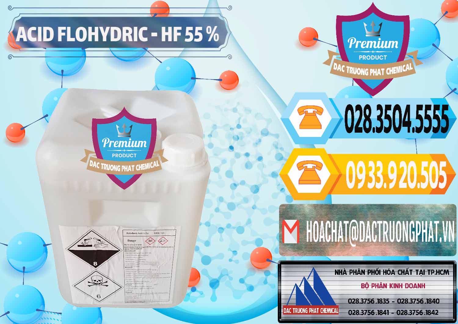 Công ty bán - phân phối Axit HF - Acid HF 55% Can Trắng Trung Quốc China - 0079 - Chuyên kinh doanh và cung cấp hóa chất tại TP.HCM - hoachattayrua.net