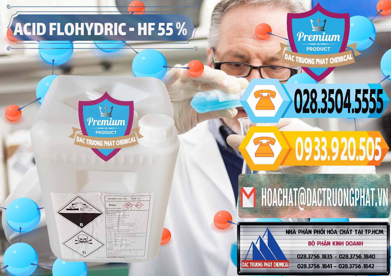 Nơi chuyên phân phối ( bán ) Axit HF - Acid HF 55% Can Trắng Trung Quốc China - 0079 - Công ty bán ( cung cấp ) hóa chất tại TP.HCM - hoachattayrua.net