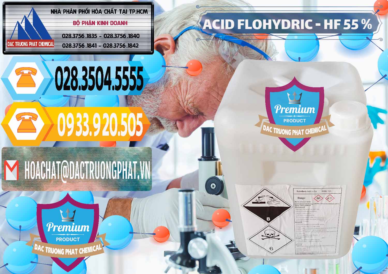 Phân phối _ bán Axit HF - Acid HF 55% Can Trắng Trung Quốc China - 0079 - Cty chuyên cung ứng ( phân phối ) hóa chất tại TP.HCM - hoachattayrua.net